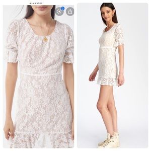 LIONESS Lace Babydoll Mini Dress L